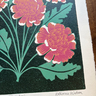 November Birth Month Flower Original Reduction Print - No. 2