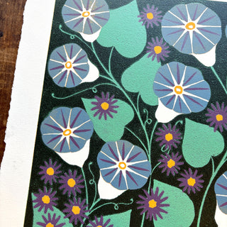 September Birth Month Flower Original Reduction Print - No. 2