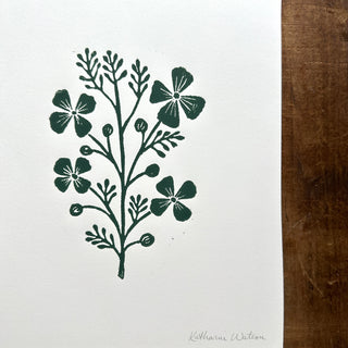 SECONDS : Hand Block Printed Art Print - No. 5007