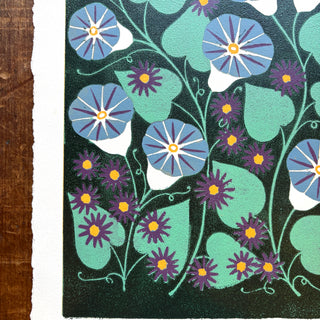 September Birth Month Flower Original Reduction Print - No. 4