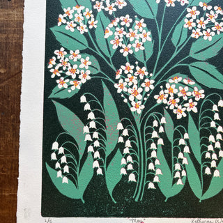 May Birth Month Flower Original Reduction Print - No. 2