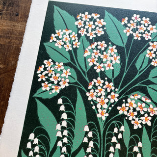 May Birth Month Flower Original Reduction Print - No. 5