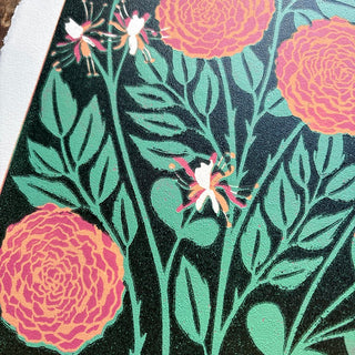 June Birth Month Flower Original Reduction Print - No. 10