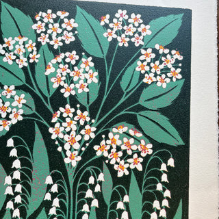 May Birth Month Flower Original Reduction Print - No. 2