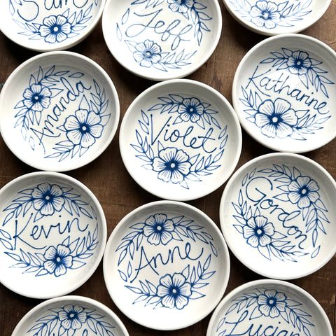 Custom Name Hand Painted Ceramic Dish