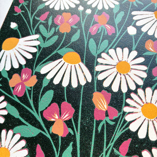 April Birth Month Flower Original Reduction Print - No. 1