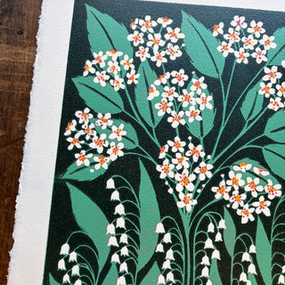 May Birth Month Flower Original Reduction Print - No. 4
