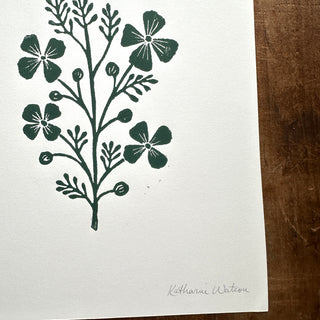 SECONDS : Hand Block Printed Art Print - No. 5007
