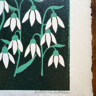 January Birth Month Flower Original Reduction Print - No. 1