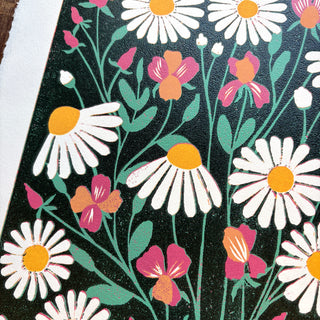April Birth Month Flower Original Reduction Print - No. 5