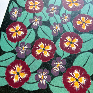 February Birth Month Flower Original Reduction Print - No. 2