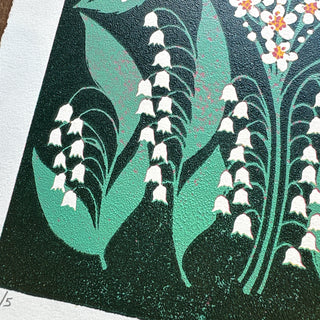 May Birth Month Flower Original Reduction Print - No. 2