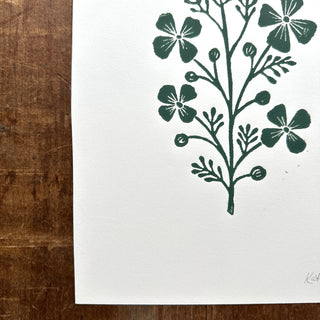 SECONDS : Hand Block Printed Art Print - No. 5007