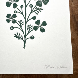 SECONDS : Hand Block Printed Art Print - No. 5007