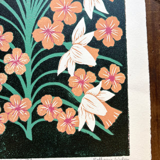 March II Birth Month Flower Original Reduction Print - No. 5