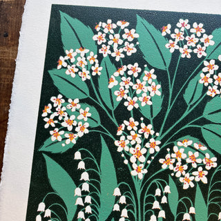 May Birth Month Flower Original Reduction Print - No. 3