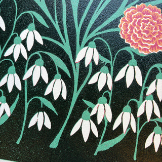 January Birth Month Flower Original Reduction Print - No. 1