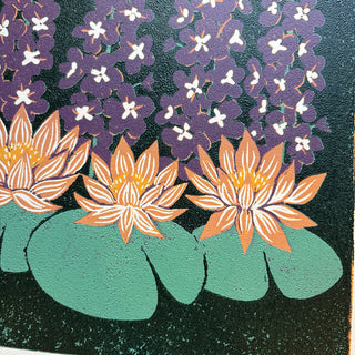 July Birth Month Flower Original Reduction Print - No. 3