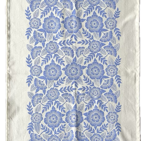 Blue Floral Tea Towel