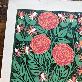 June Birth Month Flower Original Reduction Print - No. 8