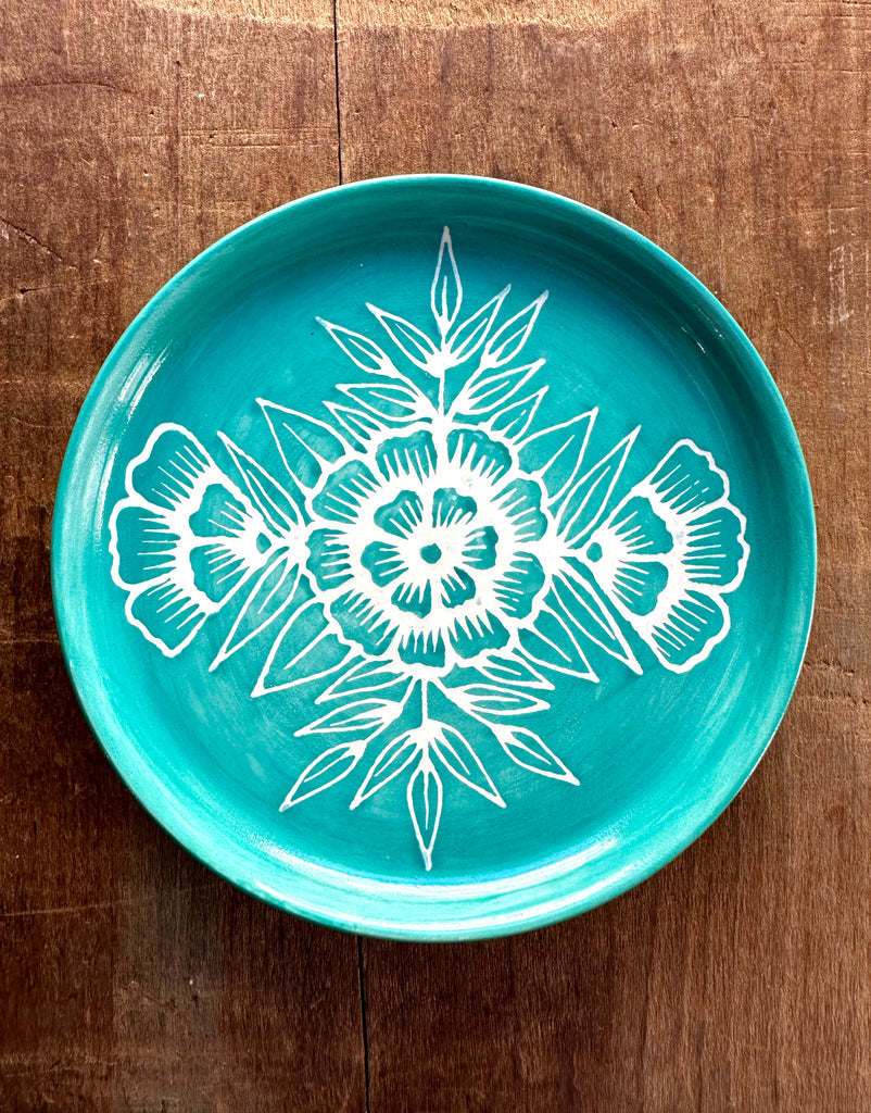 Hand Painted Ceramic Plate - No. 5129