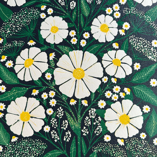 Framed Hand Block Printed Cosmos Reduction Print, No. 28