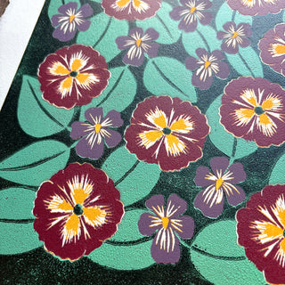 February Birth Month Flower Original Reduction Print - No. 4