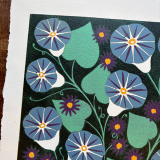 September Birth Month Flower Original Reduction Print - No. 4