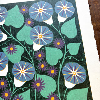 September Birth Month Flower Original Reduction Print - No. 5