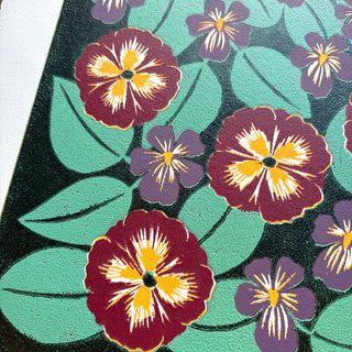February Birth Month Flower Original Reduction Print - No. 1