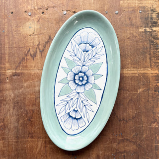 Hand Painted Ceramic Serving Dish - No. 3051