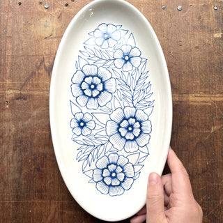 Hand Painted Ceramic Serving Dish - No. 3052