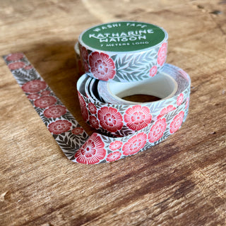 Katharine Watson Washi Tape - Red Floral
