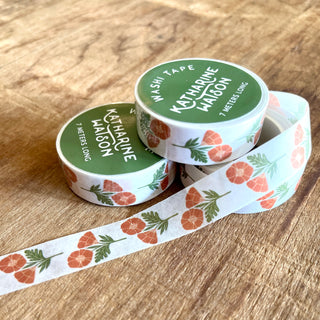 Katharine Watson Washi Tape - Orange Poppy