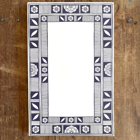 Blue Ceramic Motif Notepad