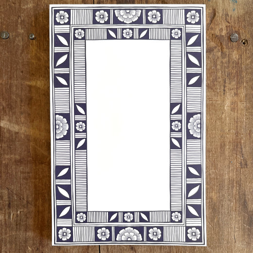 Blue Ceramic Motif Notepad