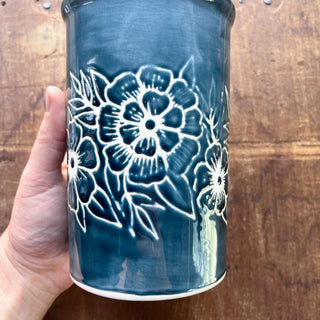SECONDS : Hand Painted Ceramic Vase - No. 3085