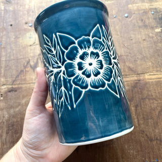 SECONDS : Hand Painted Ceramic Vase - No. 3077