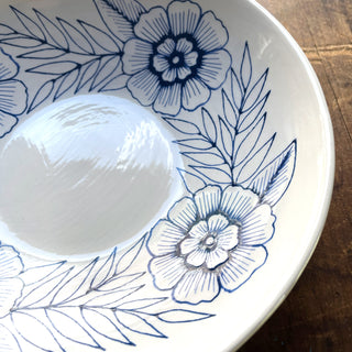 Hand Painted Large Ceramic Bowl - No. 3082