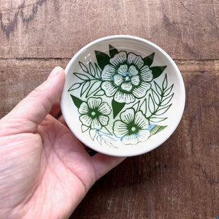 SECONDS : Hand Painted Ceramic Ring Dish - No. 3083