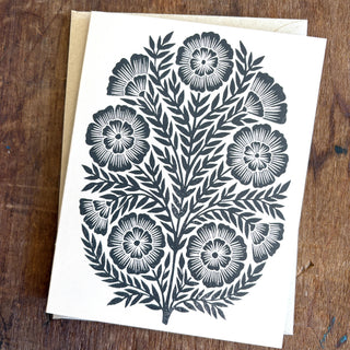 Signature Floral Blank Greeting Card