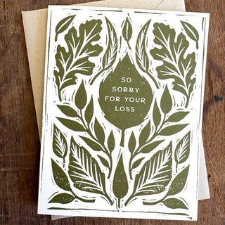 "So Sorry For Your Loss" Greeting Card