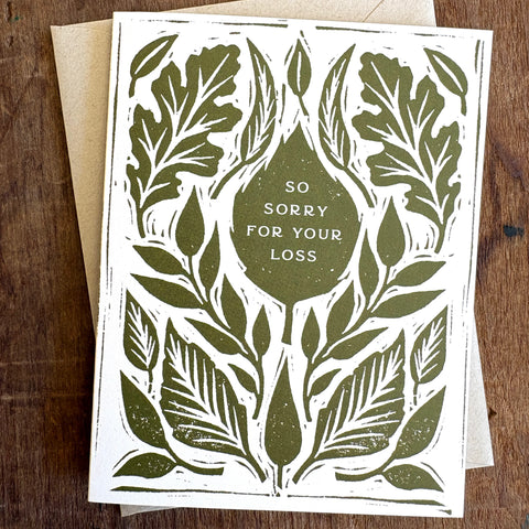 "So Sorry For Your Loss" Greeting Card