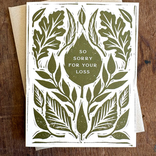 "So Sorry For Your Loss" Greeting Card