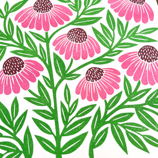 Garden Series: Echinacea Risograph Print