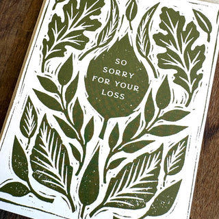"So Sorry For Your Loss" Greeting Card