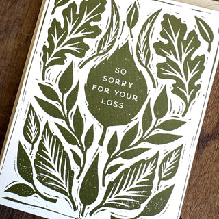 "So Sorry For Your Loss" Greeting Card