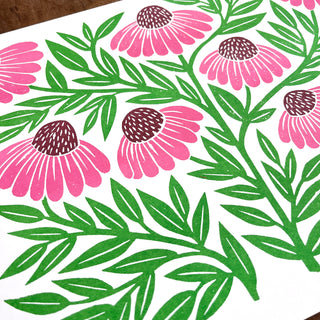 Garden Series: Echinacea Risograph Print