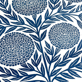 Garden Series: Navy Marigold Risograph Print