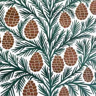 Holiday Garden Series: Pinecone Risograph Print